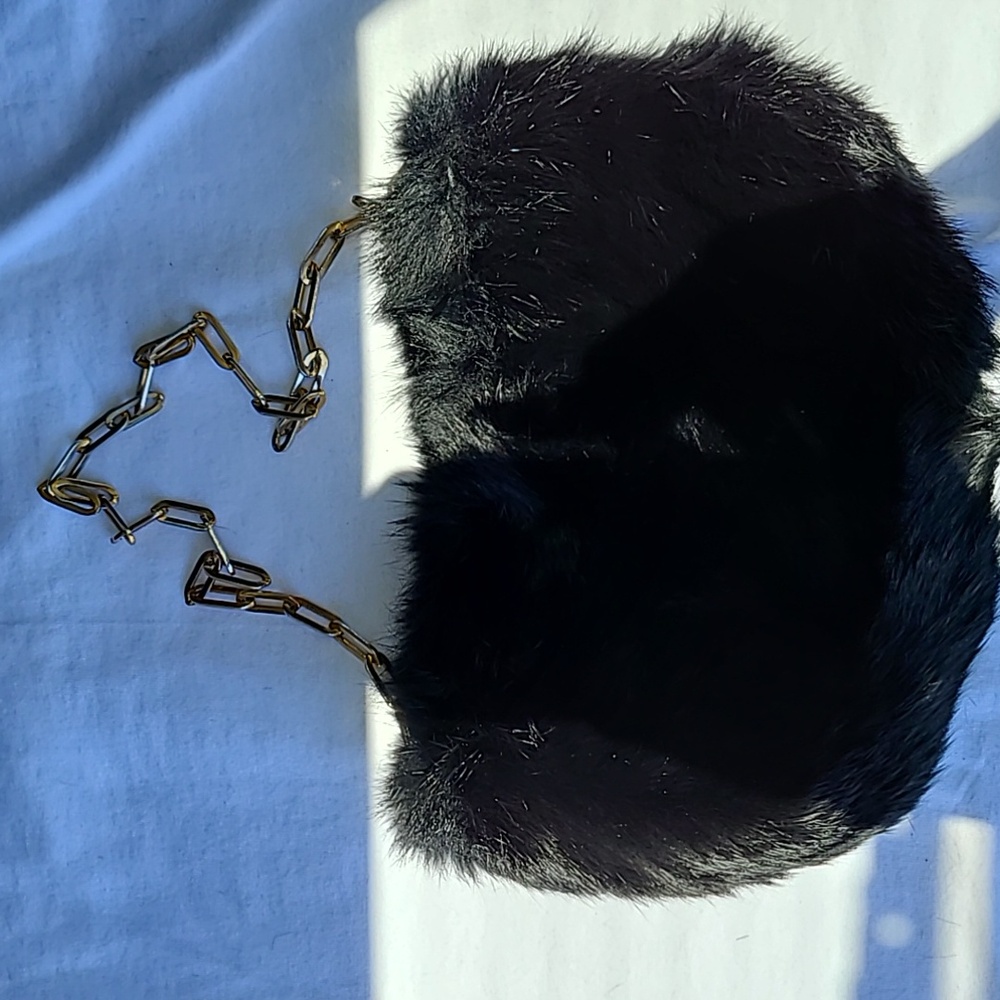 The Limited Black Fur Purse is so cute for the winter time, wear it with a fur!